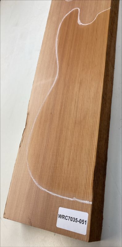 Body Western Red Cedar, 2-pcs grainmatched,  Unique Piece #051